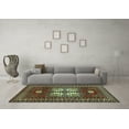 thumbnail image 3 of Ahgly Company Indoor Rectangle Geometric Light Blue Traditional Area Rugs, 6' x 9', 3 of 4
