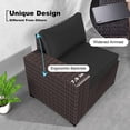 thumbnail image 7 of Gotland Outdoor Patio Furniture Set 6 Piece Sectional Rattan Wicker Sofa Set Patio Conversation Set Gray, 7 of 7