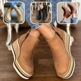 thumbnail image 2 of Bottes à Talon Compensé à la Cheville pour Femmes, Couleurs Unies, Bout Rond, Chaussures Décontractées à Talon Compensé, Tendance, 2 of 6