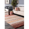 thumbnail image 1 of nuLOOM Classie Hand Tufted Shag Area Rug, 5' x 8', Red Multi, 1 of 4