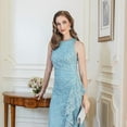 thumbnail image 5 of Alex Evenings Mother of The Bride Long Sleeveless Lace, Sequined Maxi Dress, Women's, 5 of 5