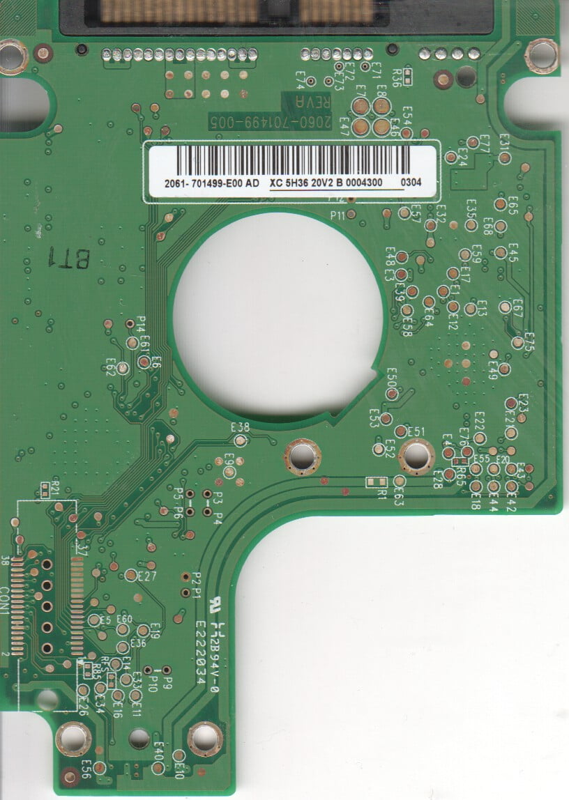 2060-701499-005 REV A WESTERN DİGİTAL WD2500BEVT-22ZCT0 MODEL 250 GB 2.5 HARD D