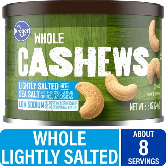 Kr Whole Lightly Sea Salted Cashews 8.5 oz