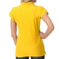 thumbnail image 3 of Basico Women Junior's Short Sleeve Slim Fit  Polo Shirt  100% Cotton, 3 of 4