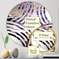 thumbnail image 3 of Designart "Vision of Enchantment" Orchids Baptist Fan Round Wall Mirror - Floral Oval Printed Decorative Mirror - Multiple Color Options, 3 of 5