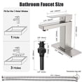 thumbnail image 4 of Homfan Matte Black Bathroom Sink Faucet for 1 or 3 Hole with Pop Up Drain Stopper & Water Supply Hoses NoModern Single Handle Bathroom Faucet (Deck Plate Included), 4 of 9