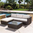 thumbnail image 6 of Afuera Living 5 Piece Outdoor Wicker Sectional Sofa Set in Multibrown, 6 of 26