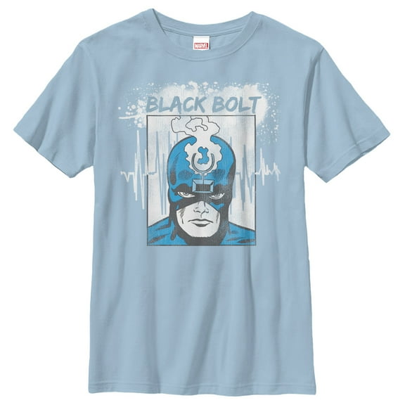 Boy's Marvel Inhumans Black Bolt  Graphic Tee Light Blue Small