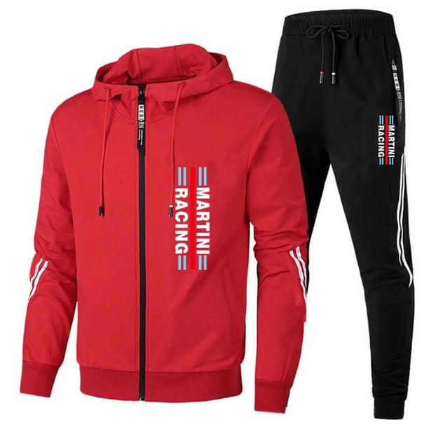 Chándal con estampado de carreras Martini para hombre, novedad de 2024, sudadera con capucha, ropa deportiva para gimnasio, conjunto para correr, traje de invierno