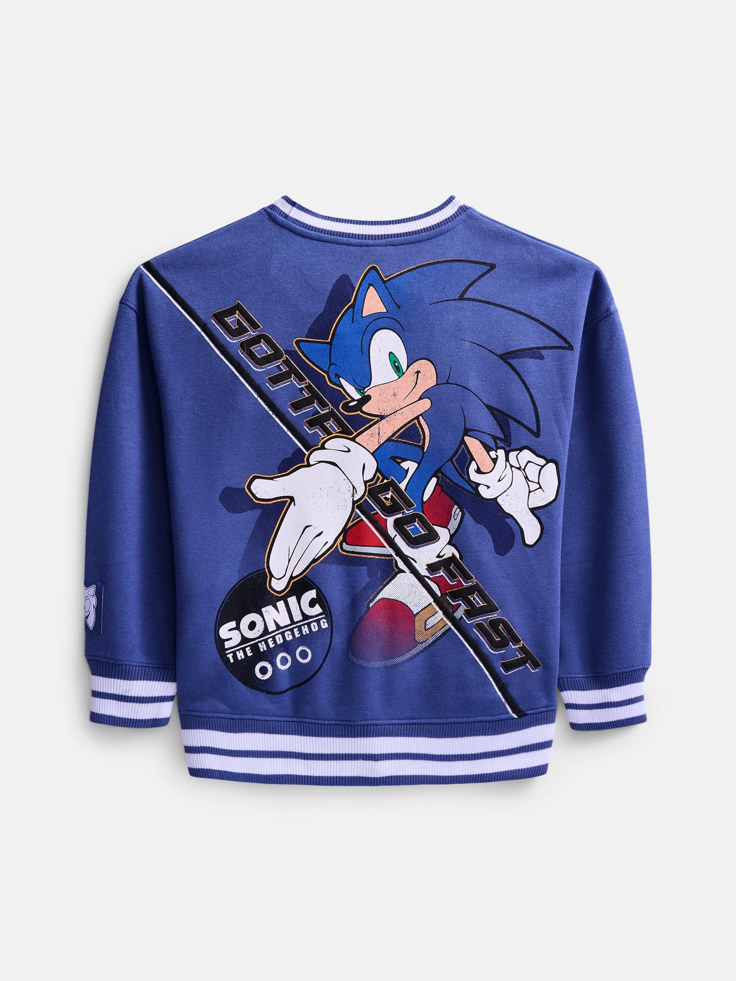 Sonic Boys Long Sleeve Crewneck Sweatshirt with Jogger Pant, Sizes 4-16