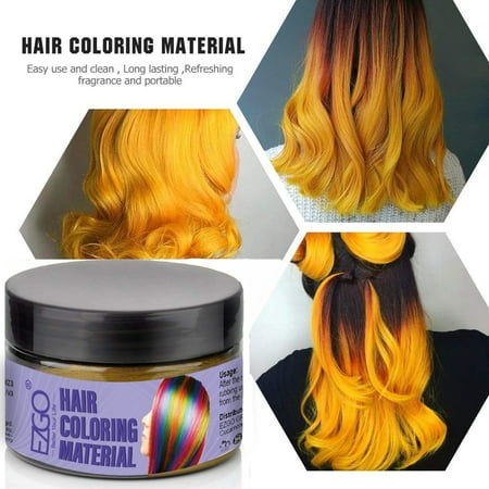 Hair Color Wax, Instant Hair Wax, Temporary Hairstyle Cream Hair Pomades, Natural Hairstyle Wax for Men and