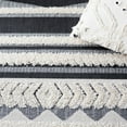 thumbnail image 4 of SAFAVIEH Cottage Fitzroy Geometric Indoor/Outdoor Area Rug, Ivory/Black, 9' x 12', 4 of 10