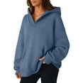 thumbnail image 2 of Womens Oversized V Neck Hoodies with Thumb Hole Pullover Sweatshirts Y2k Clothes Fall Fashion Outfits S, 2 of 8