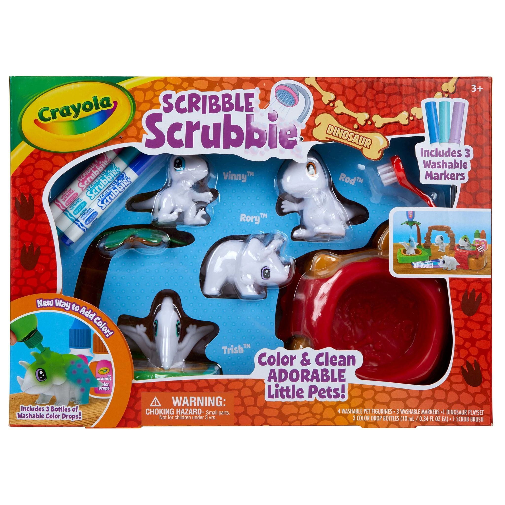 Crayola Scribble Scrubbie Dino Island Playset, Holiday Gift, Dino Toys for Kids 3+