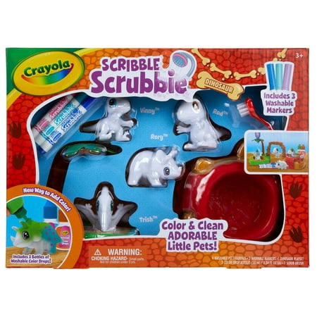 Crayola Scribble Scrubbie Dinosaur Island Set, Dino Toys, School Supplies, Art Toys, Beginner Child