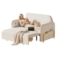 thumbnail image 2 of Wharick 3-In-1 Convertible Sofa Bed 52.76 Inch Teddy Fleece Fabric with Under Seat Storage Drawer, 2 of 18