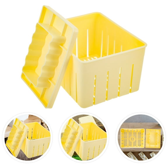 ELAYARD Beige Tofu Press Mold for Homemade Bean Curd and Fresh Cheese Making Kitchen Tool