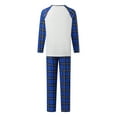 thumbnail image 6 of Hirigin Christmas Pajamas for Family Christmas Pjs Matching Sets Christmas Tree Letter Print Top and Plaid Pants Holiday Xmas Holiday Loungewear Xmas Pjs Jammies Sleepwear Set, 6 of 10