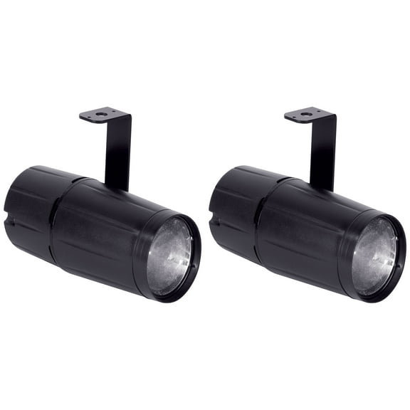 (2) American DJ PINSPOT LED II 3W Compact Cool White LED Pinspot Stage Lights