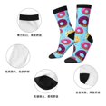 thumbnail image 5 of Honeii Donuts Print Adult Socks,Crew Socks,Casual Calf Socks,Daily Wear Socks for Men & Women, Perfect for Sports, Casual and Everyday Use, 5 of 6