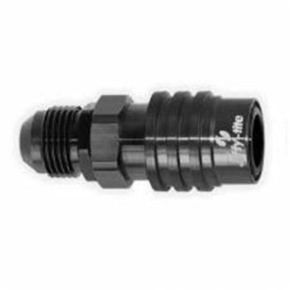 Jiffy-Tite 51108J 5000 Series Quick-Connect Male -8 AN ORB to -8 AN Socket Fitting, Stealth Black Finish