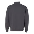 thumbnail image 2 of Jerzees Mens NuBlend Quarter Zip Cadet Collar Sweatshirt, M, Charcoal Grey, 2 of 2
