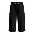 thumbnail image 7 of Maean Boys Capris Pants Sweatpants Wide Leg Elastic Waist Casual Loose Cargo Pant with Pockets, 7 of 7
