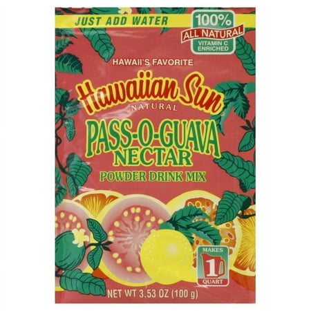 Hawaiian Sun Pass-O-Guava Nectar Powder Drink Mix 3.53 Oz.