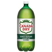 Canada Dry Zero Sugar Ginger Ale Soda Pop, 2 L, Bottle