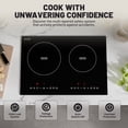 thumbnail image 5 of 20 in. Induction Cooktop in Black with Child Safety Lock, Auto Switch Off, and 2 Zones, 5 of 9