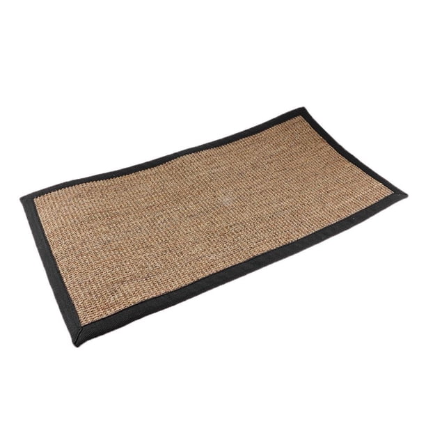Alfombras de sisal de la colección de fibras naturales con superficie antideslizante. C Black Edge 75x120cm