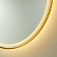 thumbnail image 4 of Vinnova Grande 18" Oval LED Lighted Bathroom Vanity Wall Mirror Gold Aluminum Frame, 4 of 10