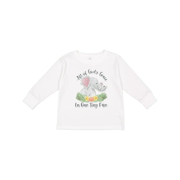 Inktastic All Of God's Grace In One Tiny Face Boys or Girls Long Sleeve Toddler T-Shirt