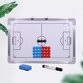 thumbnail image 2 of Tablero de fútbol de aleación de aluminio para colgar, para entrenamiento y práctica, con 27 imanes para nevera, 1 borrador y 1 rotulador (blanco)., 2 of 5