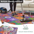 thumbnail image 5 of Colorful Ethnic Outdoor Rug for Patio/Deck/Porch, Non-Slip Large Area Rug 5 x 8 Ft, Modern Abstract National Geometric Purple Indoor Outdoor Rugs Washable Area Rugs, Camping Rug Carpet Runner, 5 of 8