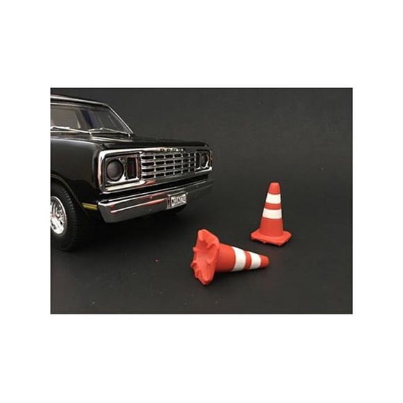 American Diorama 77532 Accessoire de Cônes de Circulation pour 1 isto 24 Modèles - Lot de 4