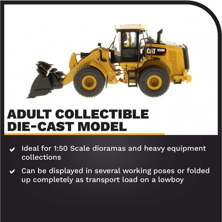 CAT 950M Wheel Loader Diecast Model 1/50 Scale – Diecast Masters High Detail With Operator