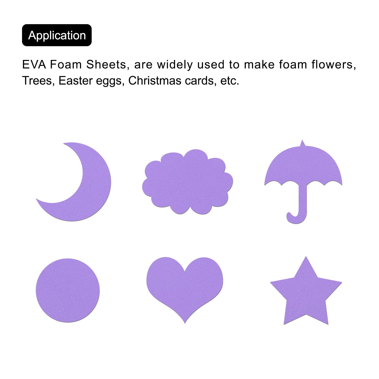 Uxcell EVA Foam Sheets Light Purple 39.4 Inch x 39.4 Inch 2mm Thick Crafts Foam Sheets for Costumes, Arts and Crafts Projects Pack of 1