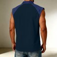 thumbnail image 3 of Collared Sleeveless Shirts for Men Casual Summer Cut Off Tank Tops Button Golf Casual Workot Tops for Daily Wear, 3 of 6