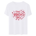 thumbnail image 5 of VKOYWKM Womens Valentines Day Shirts Heart Graphic Tees Cute Tops Holiday Short Sleeve T Shirts Casual Crew Neck Romantic Tshirts, 5 of 7