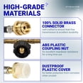 thumbnail image 4 of BlueStars 5FT 2-Way Propane Hose Adapter 1lb to 20lb - Gas Hose with QCC1/Type1 for 5-40lb Propane Tanks- for Weber Q Grill, Coleman Camp S, 4 of 9