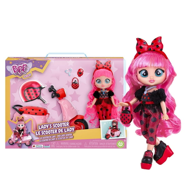 Patinete para mujer Toy Cry Babies Bff con muñeca de 7.8 pulgadas para mayores de 5 años