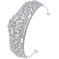thumbnail image 2 of Rhinestone Bridal Tiara Silver Shiny Decorative Tiara for Bride Wedding Party, 2 of 4