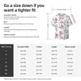 thumbnail image 5 of Pofeuu Rose Flower B Print Mens Casual Short Sleeve Shirts Beach Summer Spread Collar Pocket Tops Men's Casual Short-sleeved Shirt-3X-Large, 5 of 5