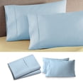 thumbnail image 2 of Set Of Two Extra-large Pillowcases Ultra-soft Brushed Microfiber Pillowcases With Envelope Closure 20x36 Inches Cool And Breathable Bedding Set Quality Pillow Cover Light Blue, 2 of 5