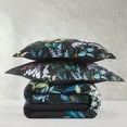 thumbnail image 4 of Lush Decor Fantasy Floral Cotton Duvet Cover 3 Piece Set Full/ Queen Black - Floral Duvet - Black Bedding Set - Goth Bedding - Modern Victorian Decor, 4 of 10