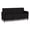 Black, variant on Siena 3-Seat Lounge Reception Waiting Tandem Seating / Black Steel Legs / Blue