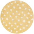 thumbnail image 2 of Unique Loom Whimsy Kids Collection Area Rug - Stars (5' 1" Round Soft Yellow/Ivory), 2 of 9