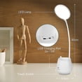 thumbnail image 3 of Lámpara de escritorio, lámpara de mesa LED con interruptor táctil y portalápices, lámpara de lectura con protección ocular regulable, lámpara de noche regulable recargable por USB, 3 of 5