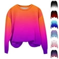 thumbnail image 4 of qucoqpe Sweatshirt for Women Crewneck Long Sleeve Tops Casual Gradient Loose Pullover Shirts 2025 Fall Fashion Clothes, 4 of 4